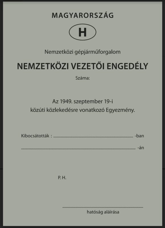 International Driving Permit from Hungary, valid for driving in Japan under the 1949 Geneva Convention – Kartzilla Go Kart